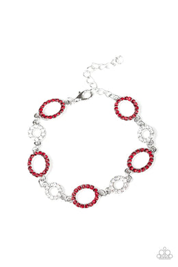 Bubbly Bedazzle Red Bracelet