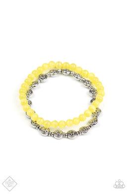 Dewy Dandelions Yellow Bracelet