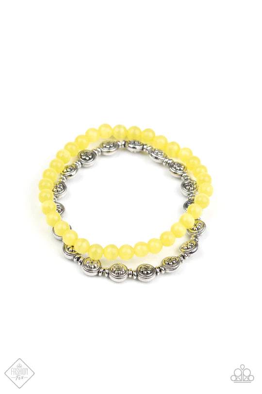 Dewy Dandelions Yellow Bracelet