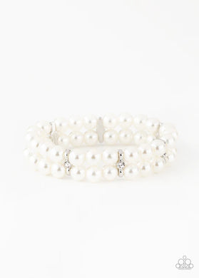 Downtown Debut White Bracelet