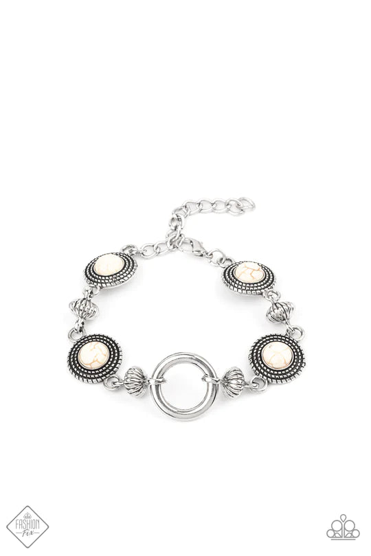 Musical Mountains White Bracelet