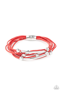 Magnetically Modern Red Bracelet