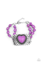 Load image into Gallery viewer, Sandstone Sweetheart Purple Bracelet
