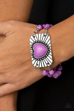 Load image into Gallery viewer, Sandstone Sweetheart Purple Bracelet