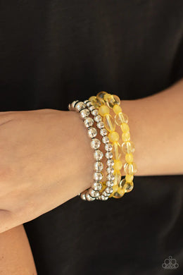 Delightfully Disco Yellow Bracelet