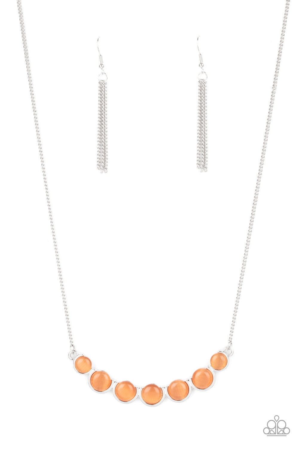 Serenely Scalloped Orange Necklace