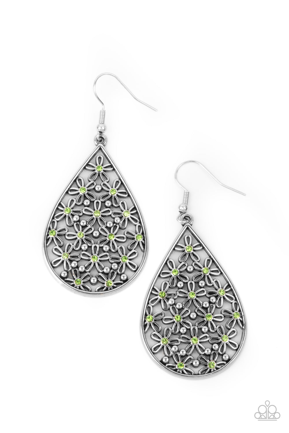Tick, Tick, BLOOM! Green Earrings