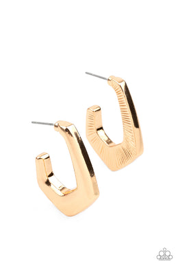 On The Hook Gold Earrings