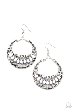 Crescent Couture White Earrings