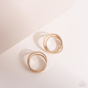 Always In The Loop Gold Post Earrings