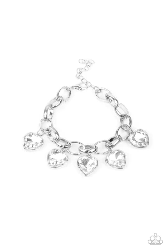 Candy Heart Charmer White Bracelet