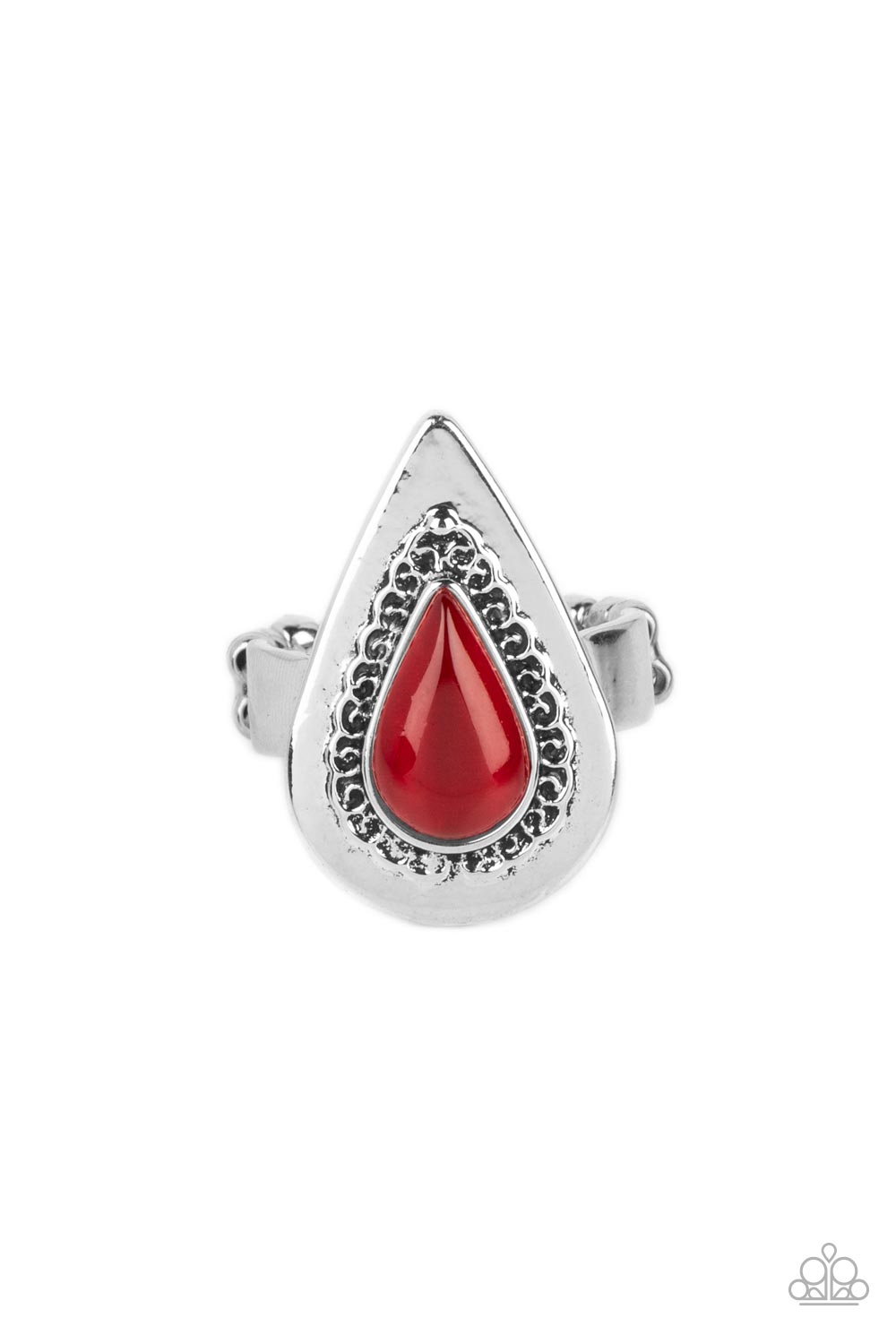 Earthy Glow Red Skinny Band Ring