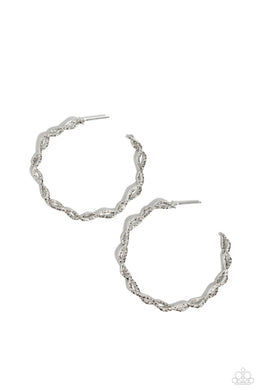 Haute Helix Silver Hoop Earrings
