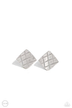 Load image into Gallery viewer, PLAID and Simple Silver Clip On Earrings