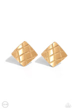 Load image into Gallery viewer, PLAID and Simple Gold Clip On Earrings