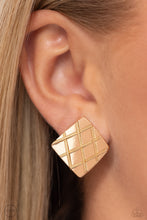 Load image into Gallery viewer, PLAID and Simple Gold Clip On Earrings