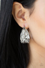 Load image into Gallery viewer, Badlands and Bellbottoms Silver Hoop Earrings
