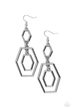 Load image into Gallery viewer, Geometric Maven Black Earrings