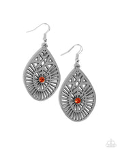 Load image into Gallery viewer, Modern Mural Orange Earrings