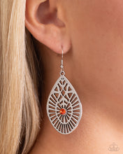 Load image into Gallery viewer, Modern Mural Orange Earrings