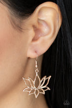Load image into Gallery viewer, Lotus Ponds Rose Gold Earrings