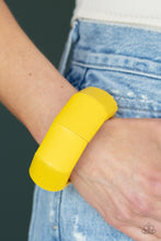 Load image into Gallery viewer, Coconut Cove Yellow Wood Bracelet