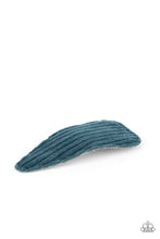 Load image into Gallery viewer, Colorfully Corduroy Blue Hair Clip