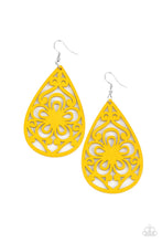 Load image into Gallery viewer, Marine Eden Yellow Wood Earrings
