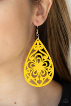 Load image into Gallery viewer, Marine Eden Yellow Wood Earrings
