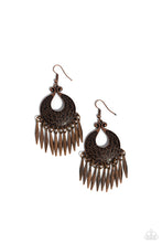 Load image into Gallery viewer, Tribal Charm Copper Earrings