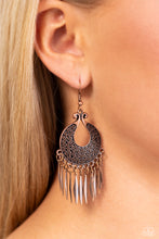 Load image into Gallery viewer, Tribal Charm Copper Earrings