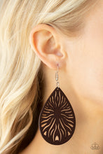 Load image into Gallery viewer, Sunny Incantations Brown Wood Earrings