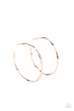 Load image into Gallery viewer, Radiantly Warped Rose Gold Hoop Earrings