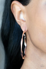 Load image into Gallery viewer, Radiantly Warped Rose Gold Hoop Earrings