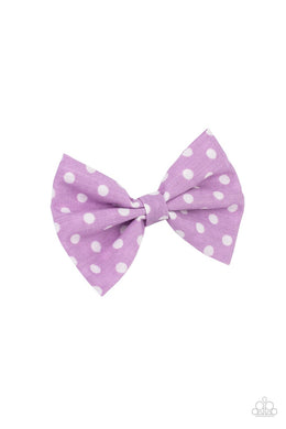 Polka Dot Delight Purple Hair Clip