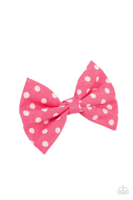 Polka Dot Delight Pink Hair Clip