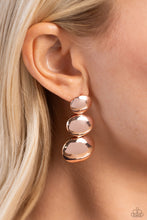 Load image into Gallery viewer, Futuristic Fantasy Rose Gold Earrings