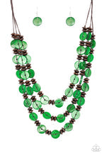 Load image into Gallery viewer, Key West Walkabout Green Wood Necklace