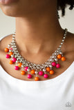 Load image into Gallery viewer, Friday Night Fringe Multi - Orange/Pink Necklace