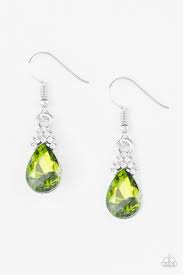 5th Avenue Fireworks Green Earrings