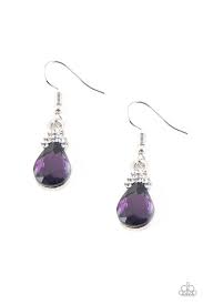 5th Avenue Fireworks Purple Earrings