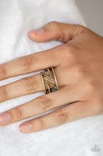 Load image into Gallery viewer, 5th Avenue Flash Brass Skinny Band Ring