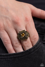 Load image into Gallery viewer, Polished Pantheon Brass Skinny Band Ring