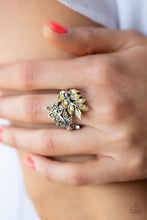 Load image into Gallery viewer, Glowing Gardenista Yellow Skinny Band Ring