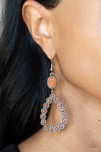 Load image into Gallery viewer, Farmhouse Fashion Show Orange Earrings