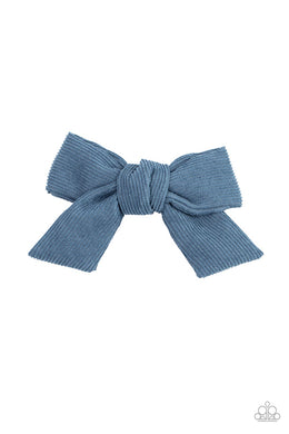 Corduroy Cowgirl Blue Hair Clip