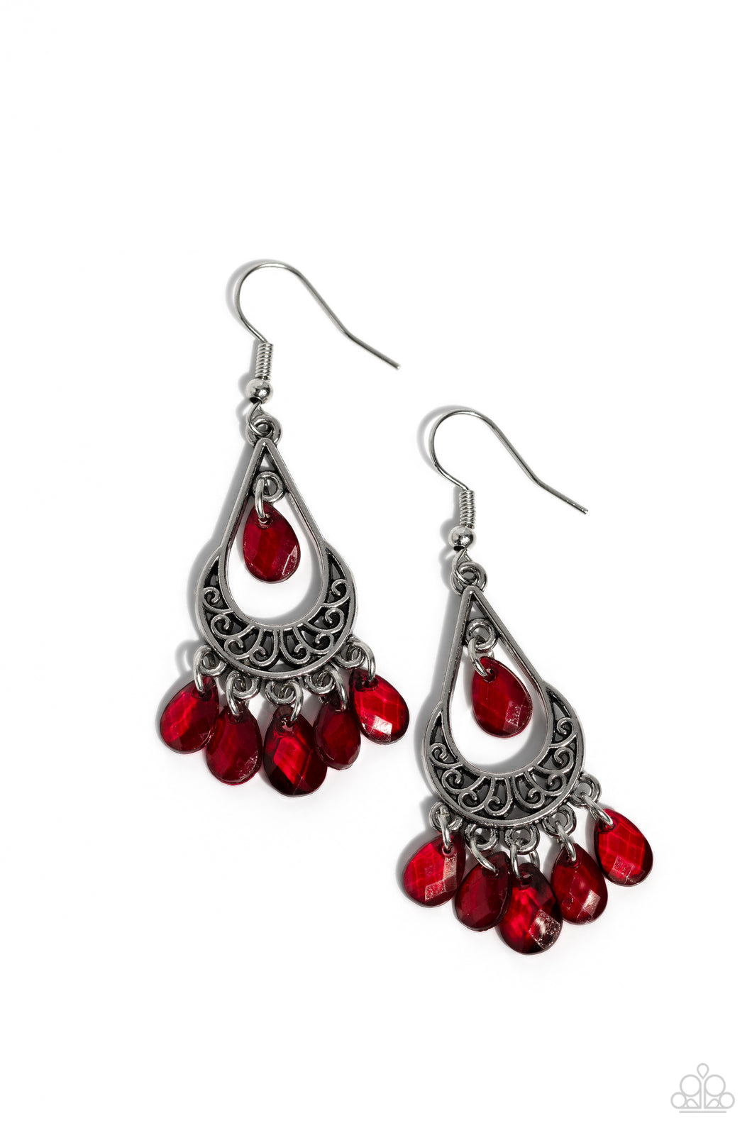 Beachside Ballroom Red Earrings