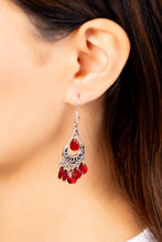 Load image into Gallery viewer, Beachside Ballroom Red Earrings