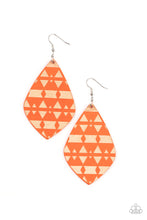 Load image into Gallery viewer, Zimbabwe Zoo Orange Wood Earrings