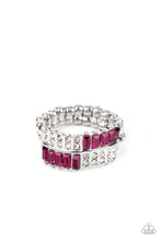 Load image into Gallery viewer, Put Them in Check Pink Skinny Band Ring